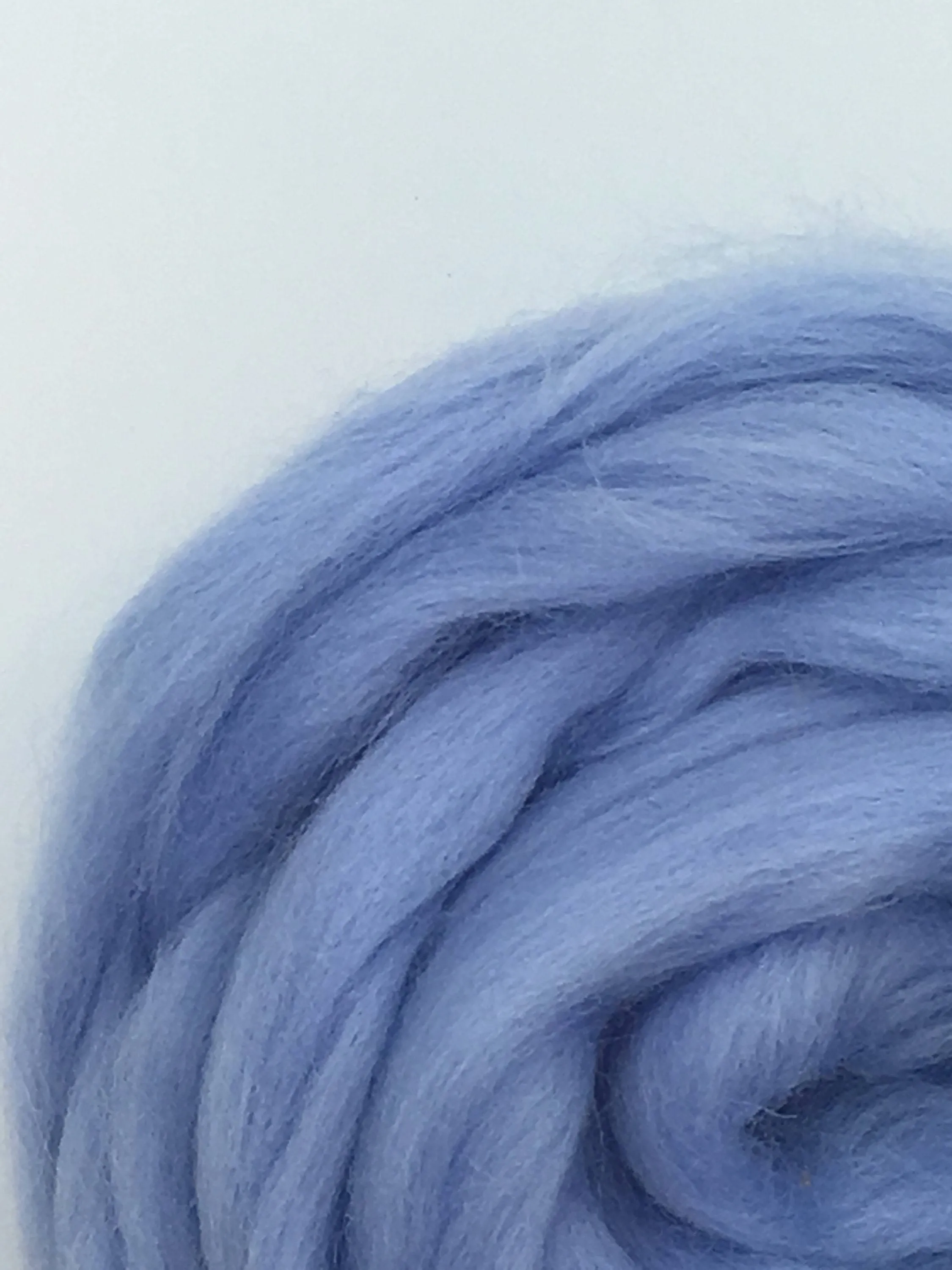 4 oz Blue Merino Wool top Roving- Light Blue, Baby Blue Rove, Blue Craft Wool, Spin Fiber, Felting Wool