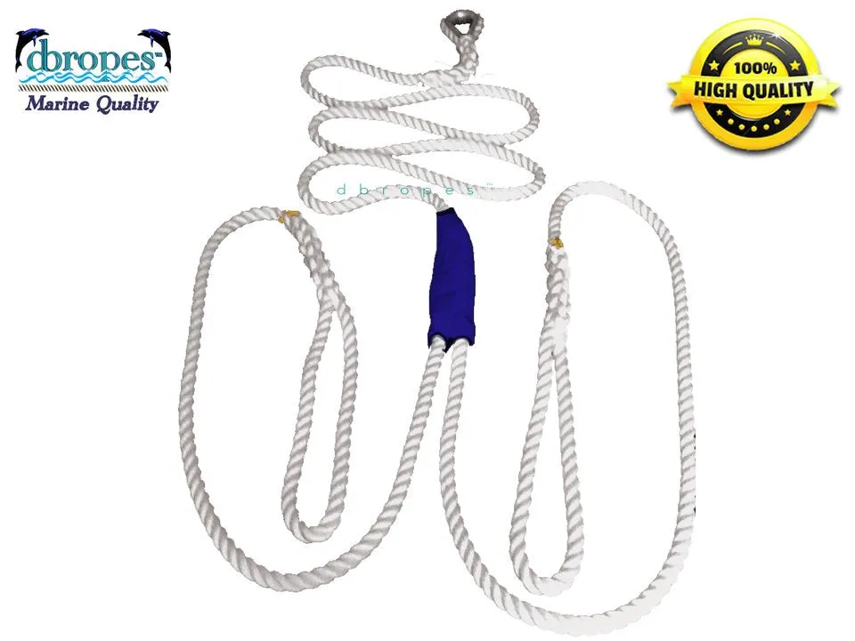 5/8" X 15' Three Strand Double Mooring Pendant 100% Nylon Rope with Stainless Steel Thimble (TS 10400 Lbs.) Made in USA.