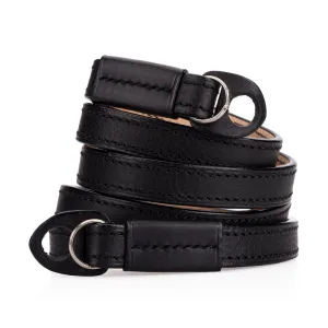 Arte di Mano Comodo Neck Strap, Reinforced, XL, 120cm - Minerva Black with Black Stitching