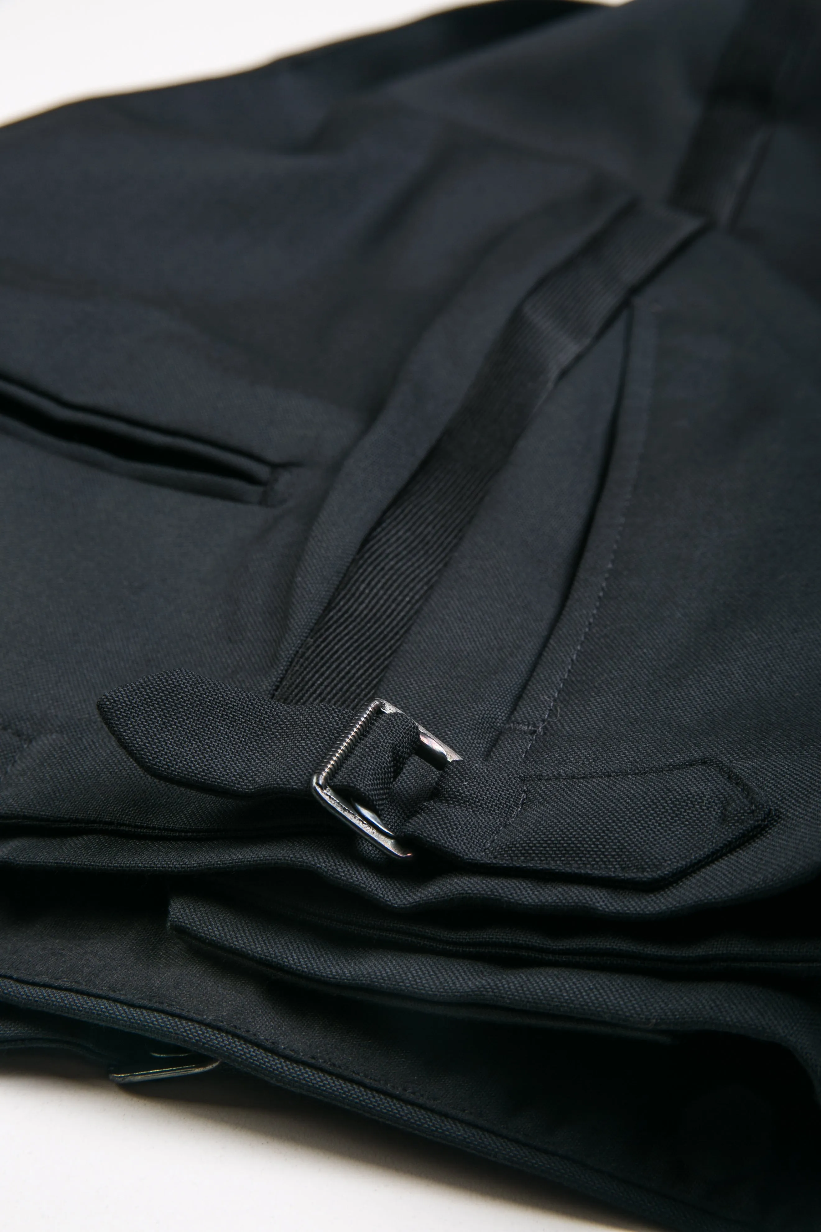 BKT50 Tuxedo Trouser in Super 110s - Black with Grosgrain Stripe