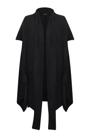 Black sleeveless coat