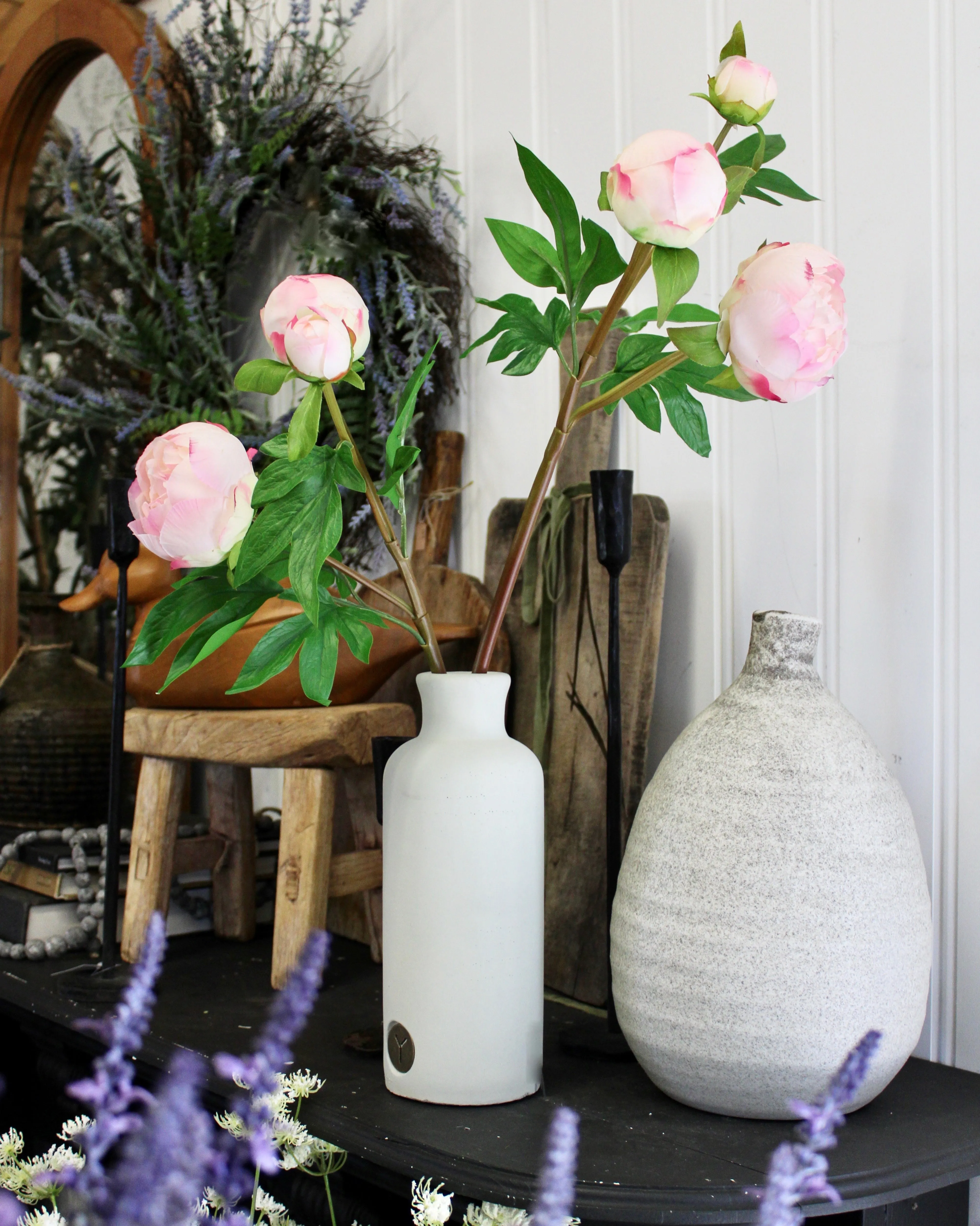 Blush Peony Bud Spray