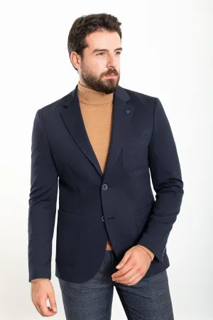 Bojoni Torretta Slim Fit Navy Blazer