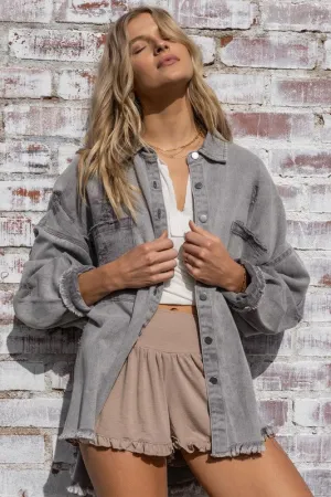 Bree Distressed Oversized Jacket