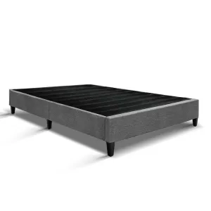 Brisk Fabric Double Bed Base Frame Grey