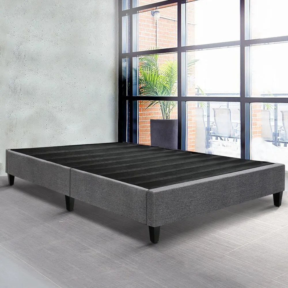 Brisk Fabric Double Bed Base Frame Grey