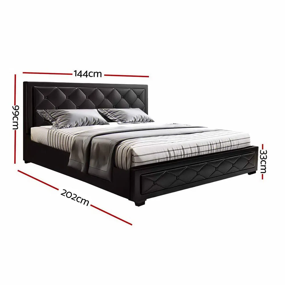 Bronte Storage Double Bed Frame Black