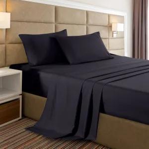 Casa Decor 2000 Thread Count Bamboo Cooling Sheet Set Ultra Soft Bedding Double Charcoal