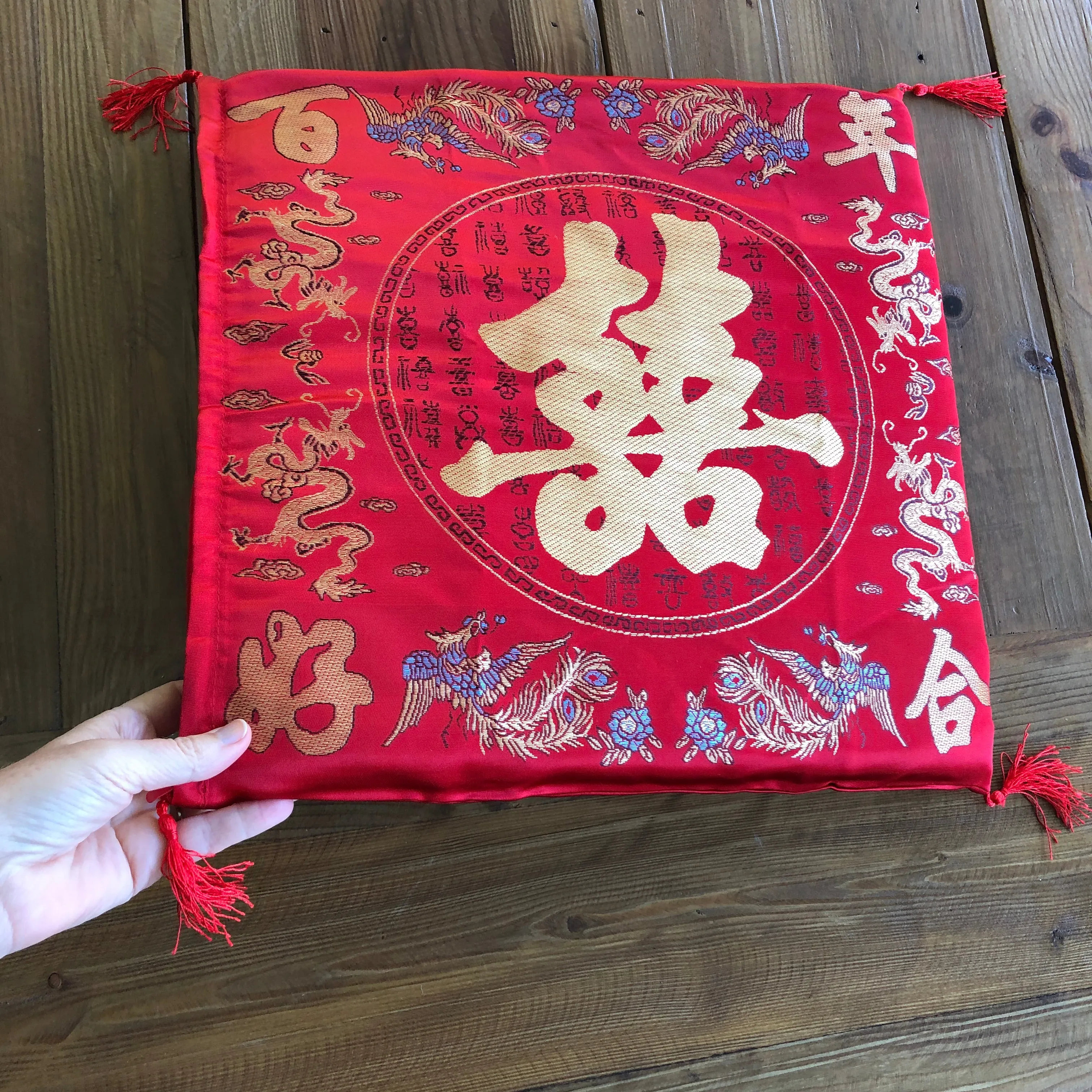 Chinese Wedding Kneeling Cushion - Double Happiness