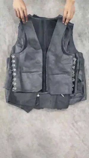 CR1378 Premium Leather Vests - 15 Pcs