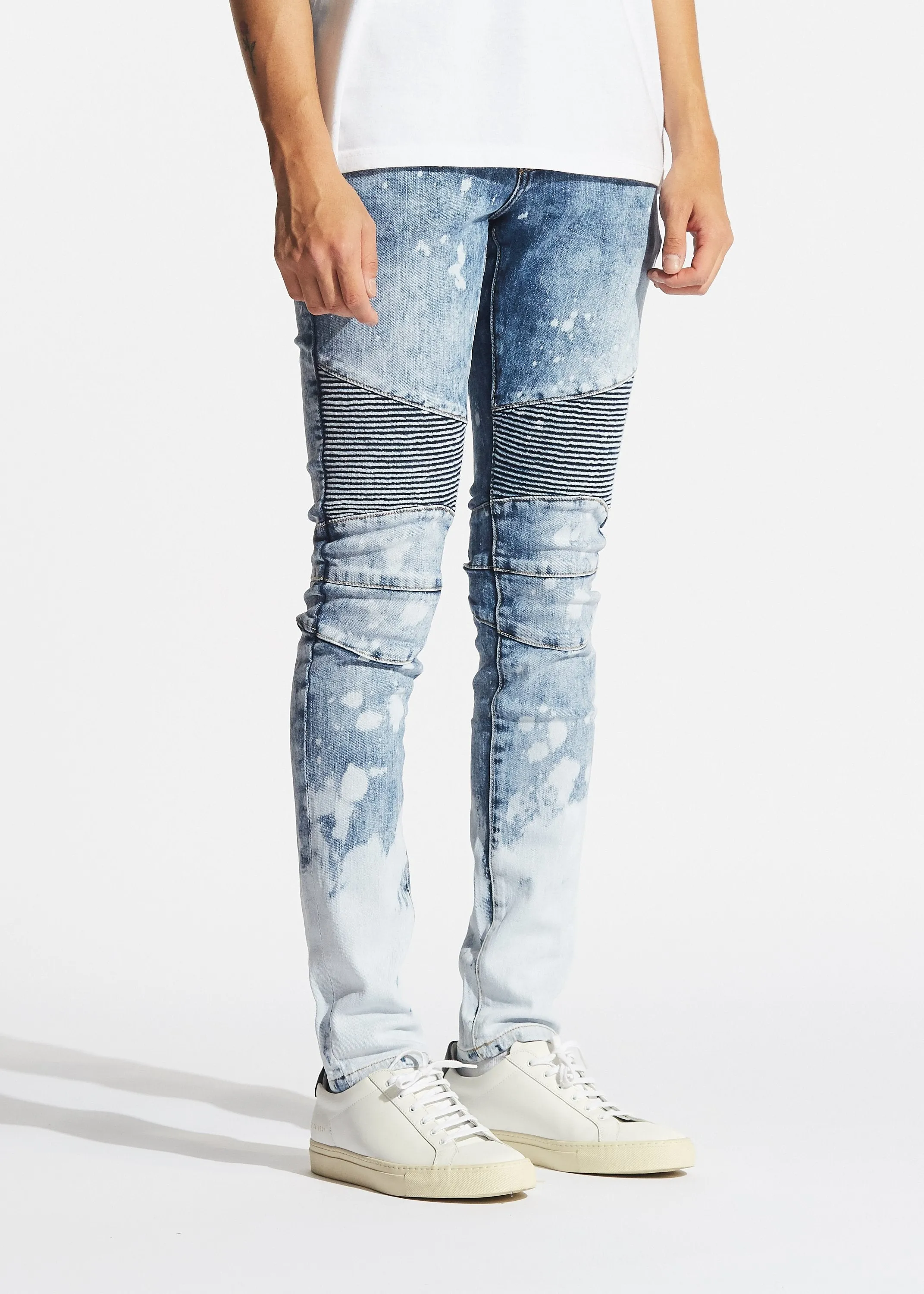 Crux Biker Denim (Bleached Blue)