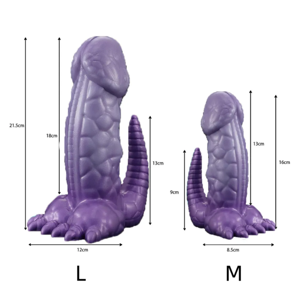 Dino - 8.46 Inch Monster Dildo - Fantasy Dildo - Dragon Dildo - 2 Sizes