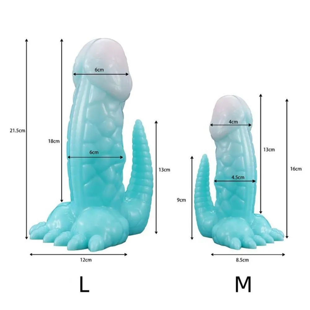 Dino - 8.46 Inch Monster Dildo - Fantasy Dildo - Dragon Dildo - 2 Sizes