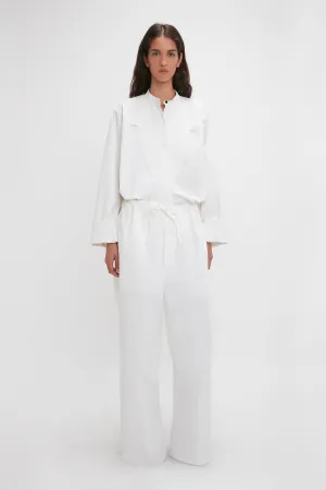 Drawstring Pyjama Trouser In Washed White