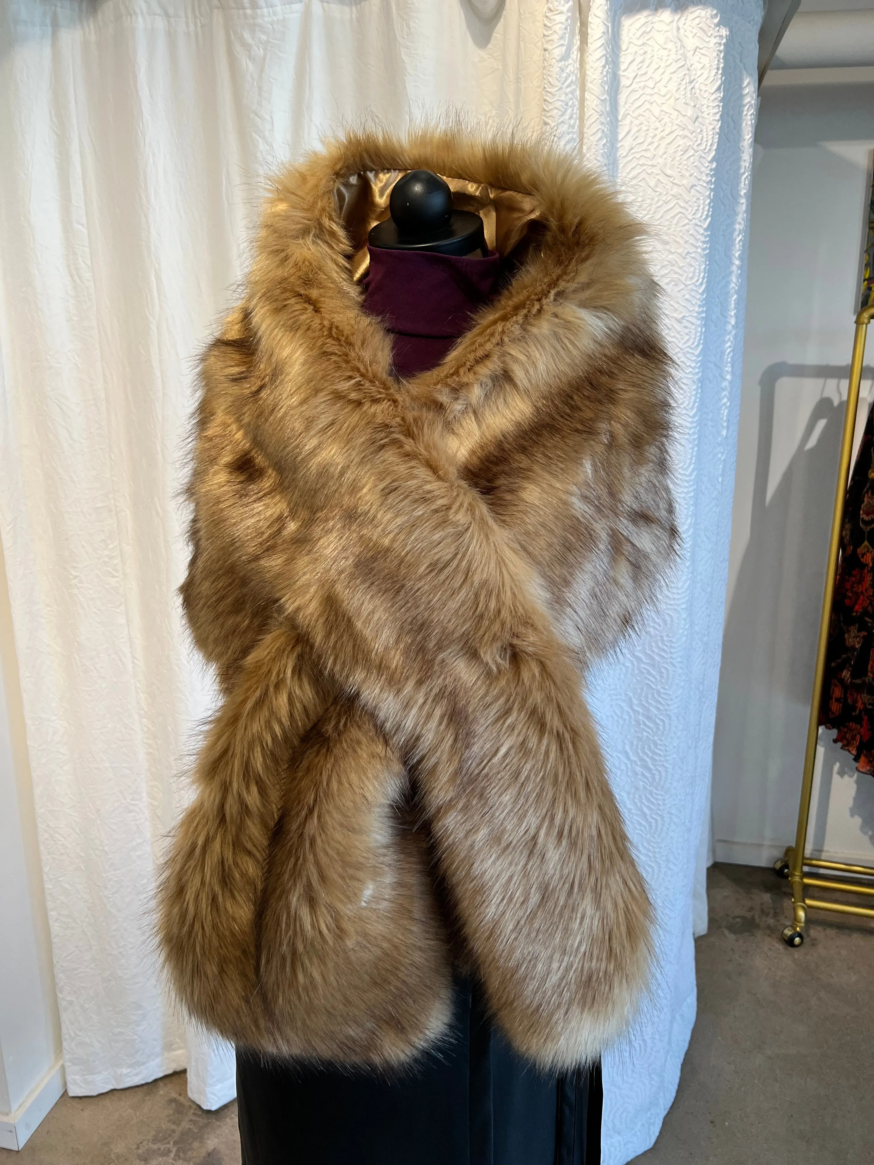 Faux Fur Oatmeal Wrap