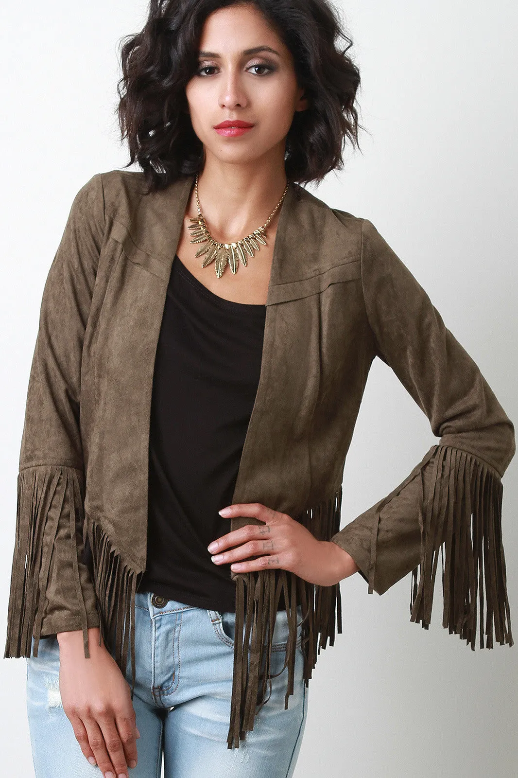 Fringe Accent Cowboy Jacket