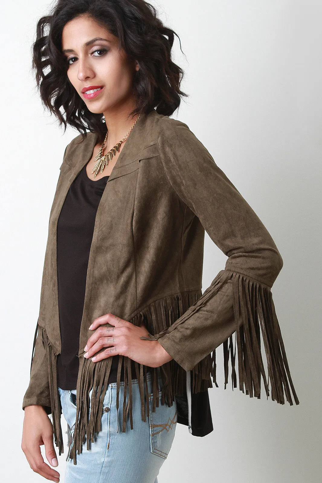 Fringe Accent Cowboy Jacket