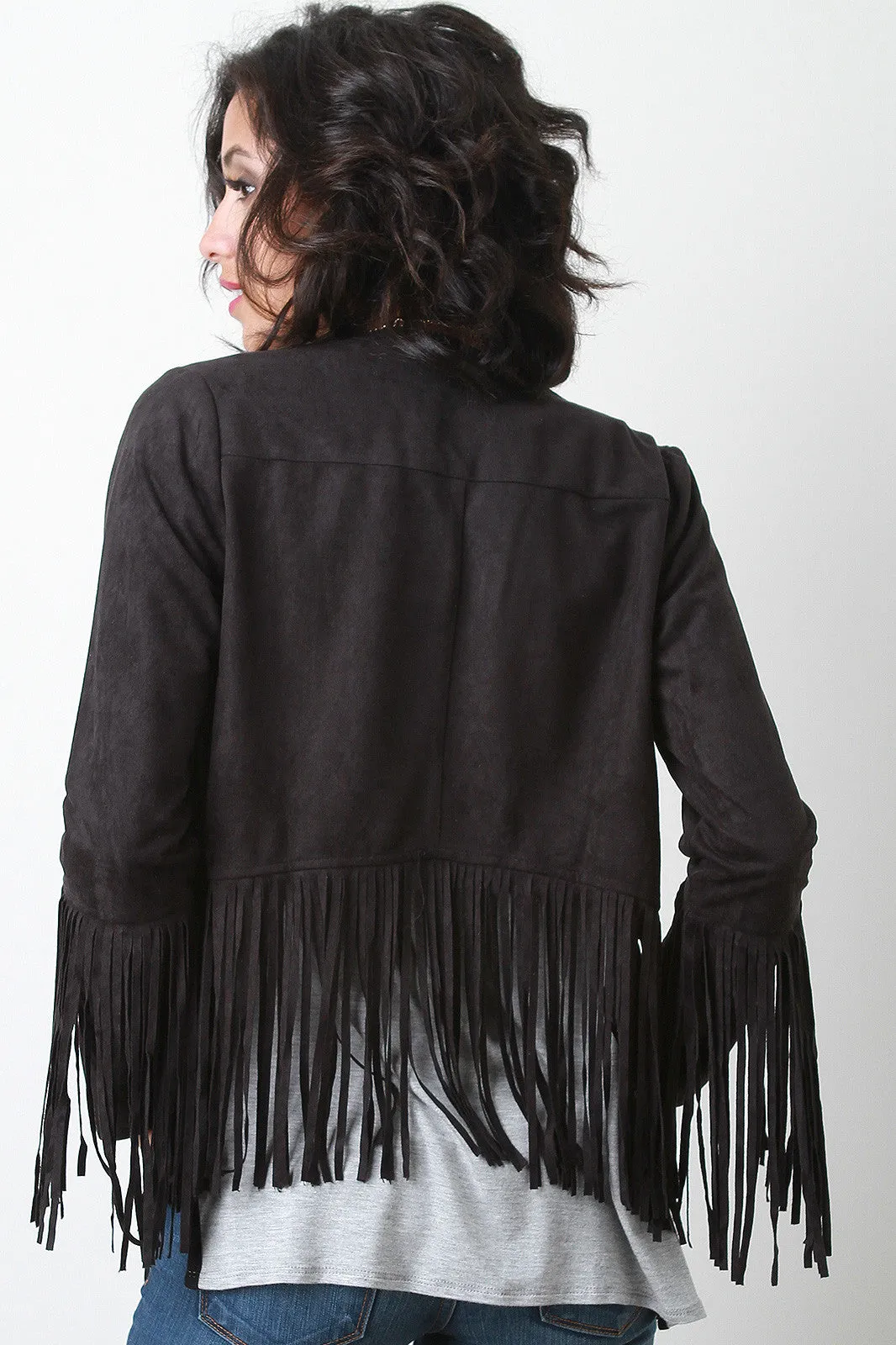 Fringe Accent Cowboy Jacket