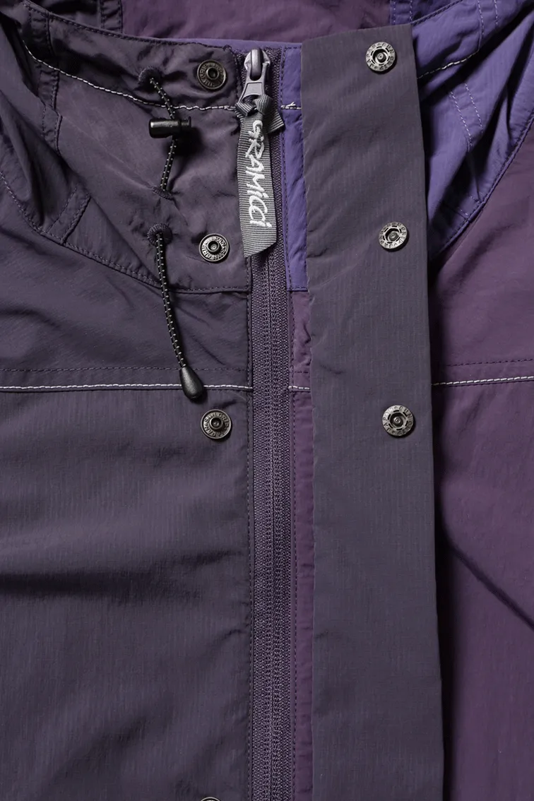 Gramicci x and wander Patchwork Wind Hoodie - Multi Purple