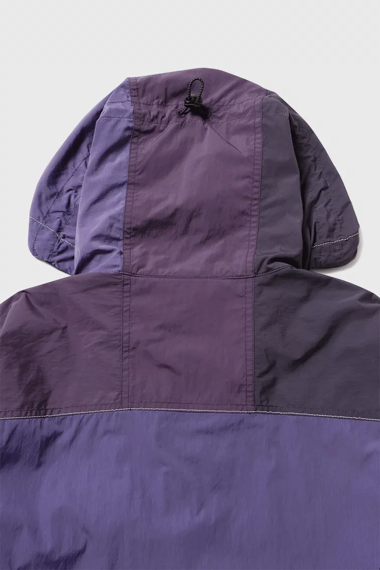 Gramicci x and wander Patchwork Wind Hoodie - Multi Purple