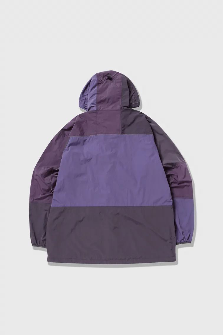 Gramicci x and wander Patchwork Wind Hoodie - Multi Purple