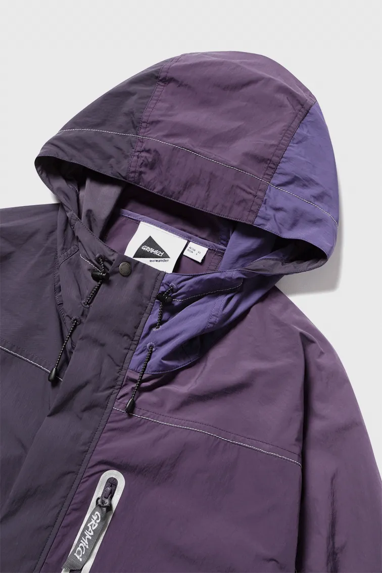 Gramicci x and wander Patchwork Wind Hoodie - Multi Purple