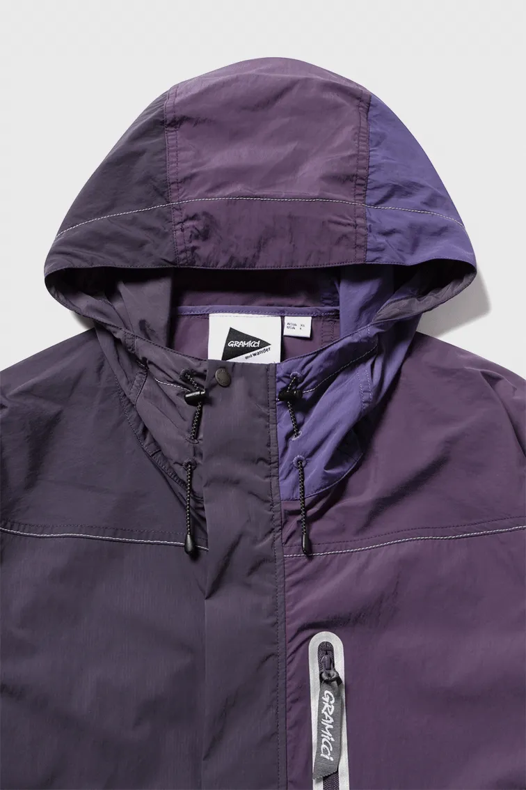 Gramicci x and wander Patchwork Wind Hoodie - Multi Purple