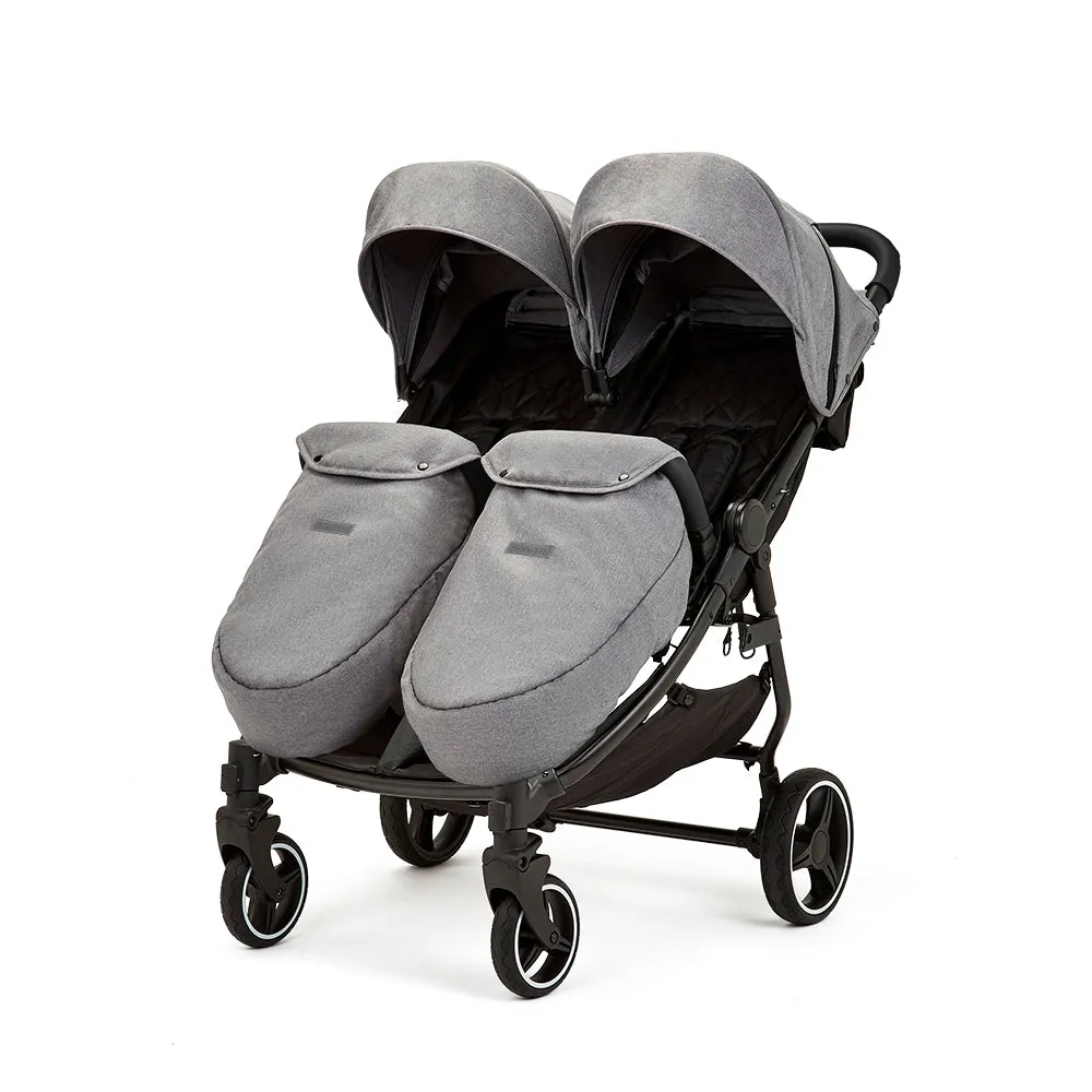 Ickle Bubba Venus Prime Double Stroller Grey