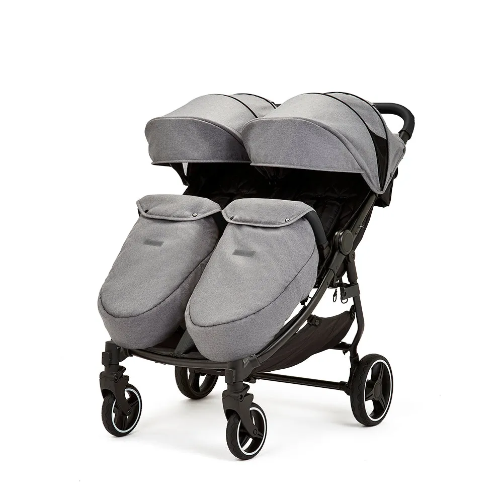 Ickle Bubba Venus Prime Double Stroller Grey