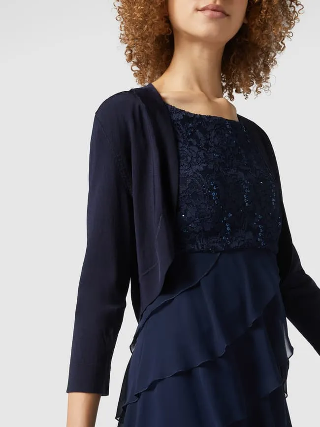 Jake*s Cocktail shawl collar bolero, navy