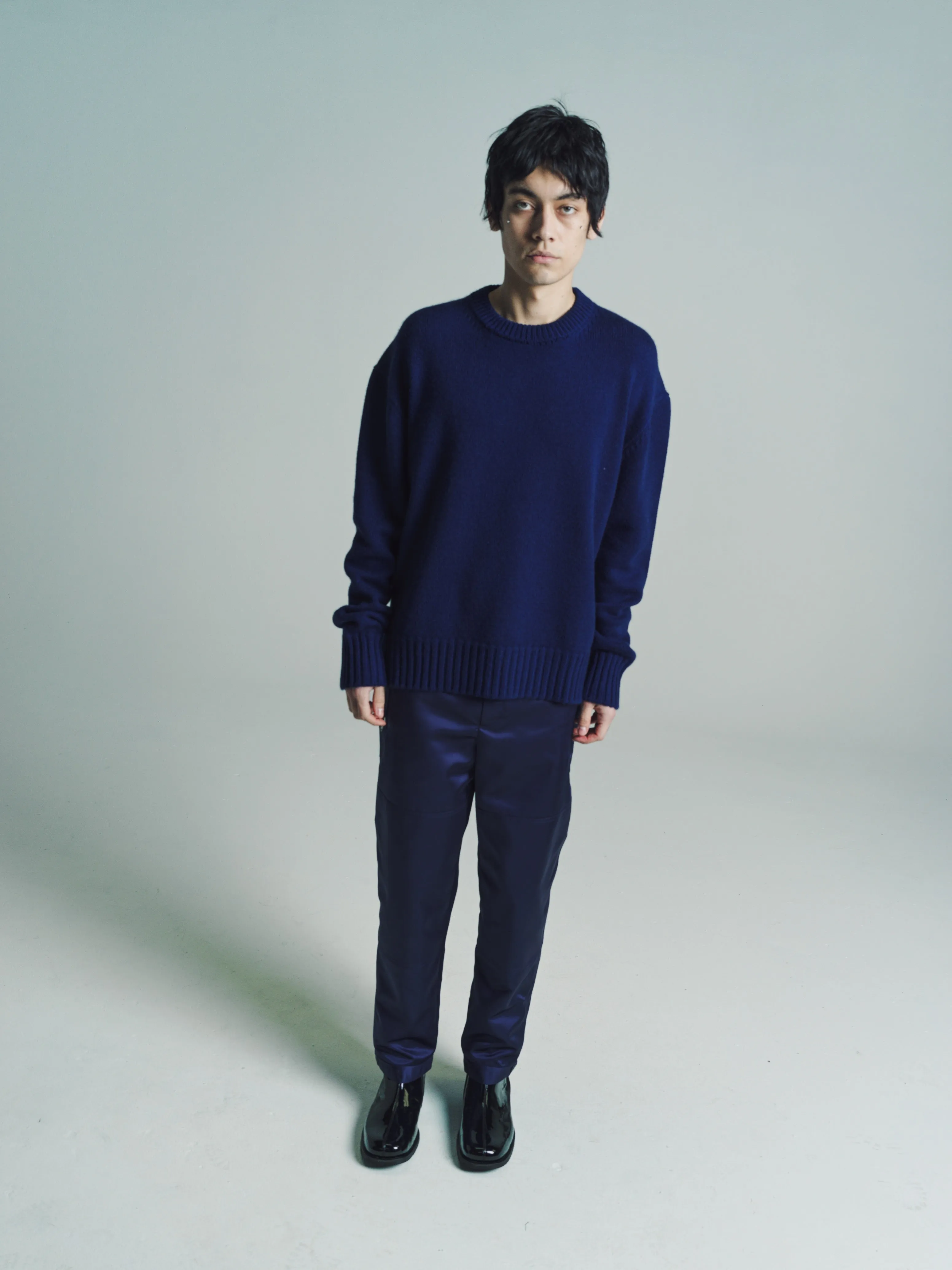 Majorelle Blue Cashmere Crew-Neck Jumper