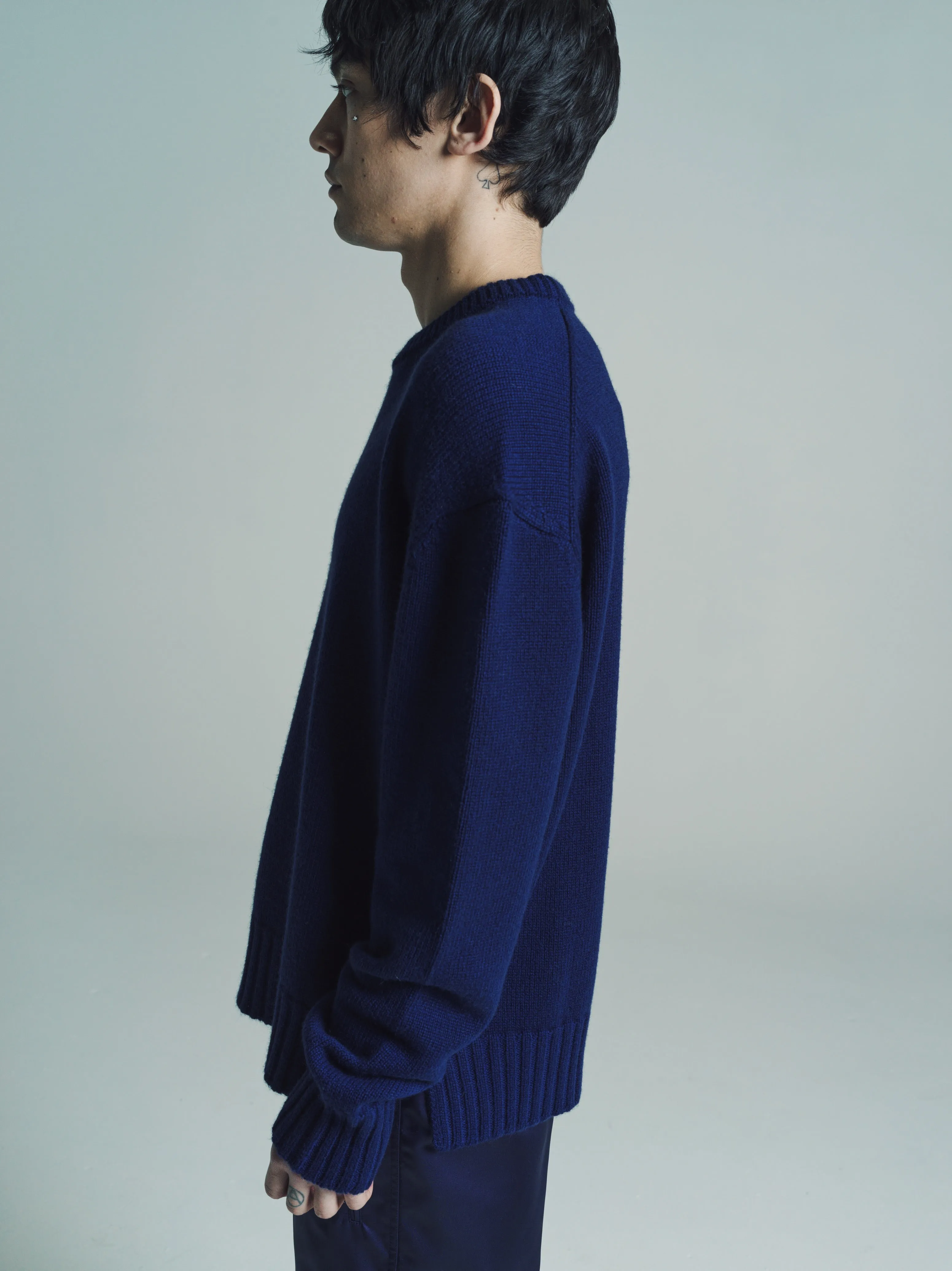 Majorelle Blue Cashmere Crew-Neck Jumper