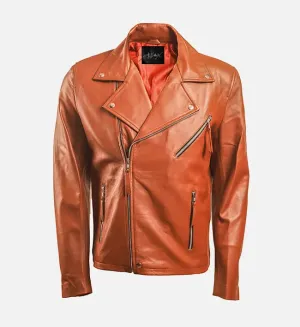 Men's Brown Biker Jacket