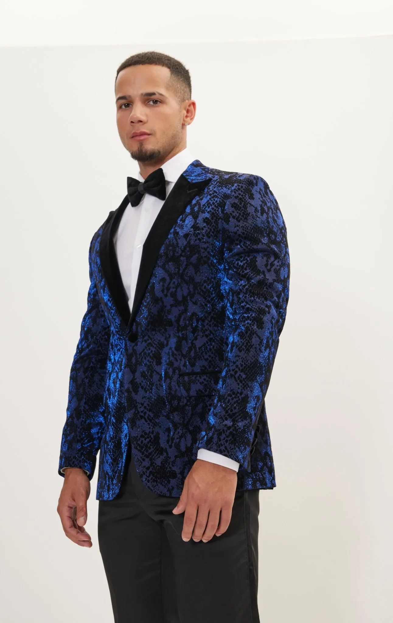 Metallic Velvet Flocking Tuxedo Jacket - Parliament