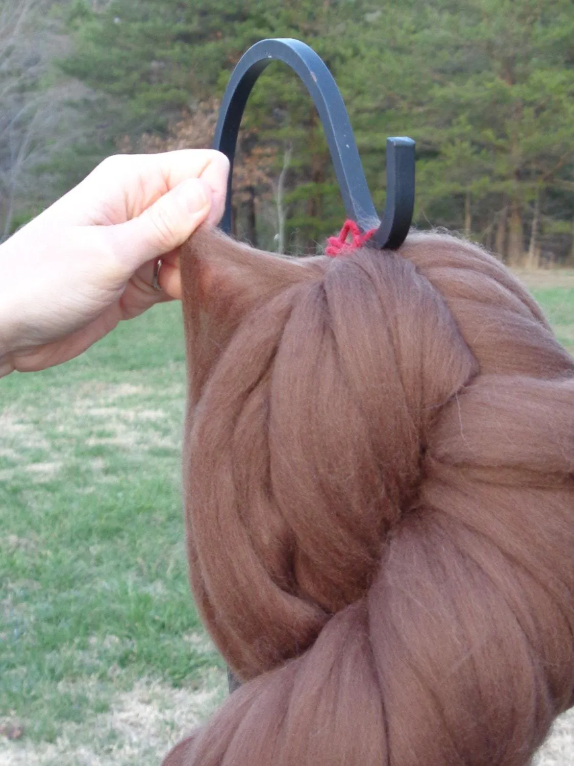 Milk Chocolate Brown Merino Wool Roving Fiber