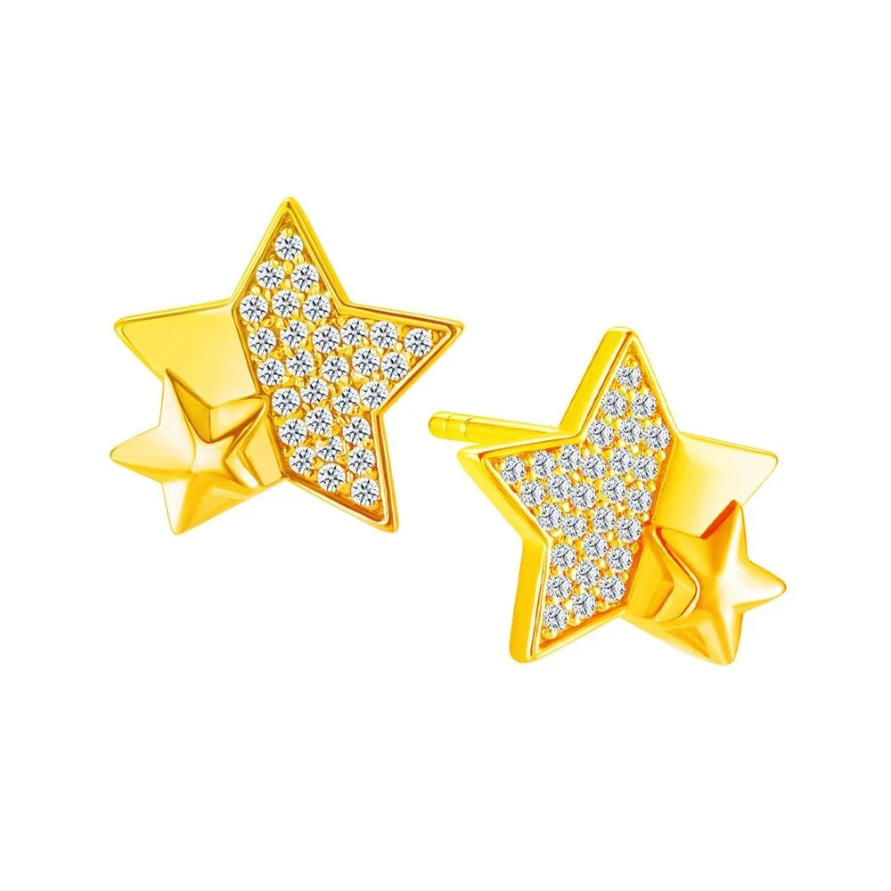 Moissanite Double Stars Earrings