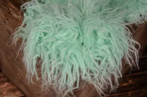 Mongolian Faux Fur - Aqua