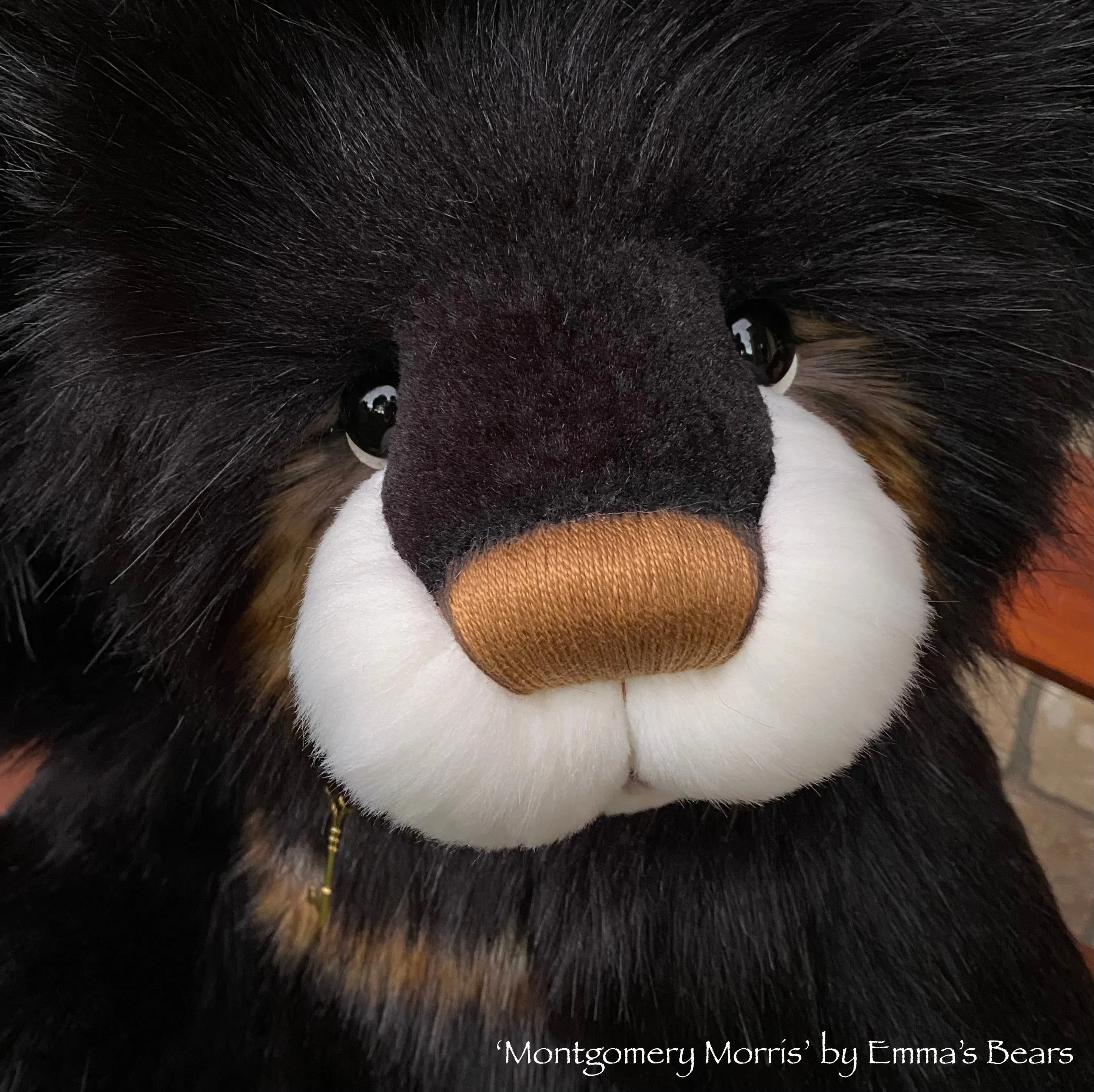 Montgomery Morris - 27" Deluxe Faux Fur Artist Bear by Emmas Bears - OOAK