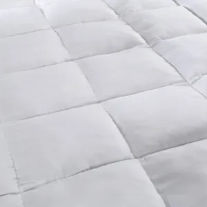 Royal Comfort 1000GSM Luxury Bamboo Fabric Gusset Mattress Pad Topper Cover Double White