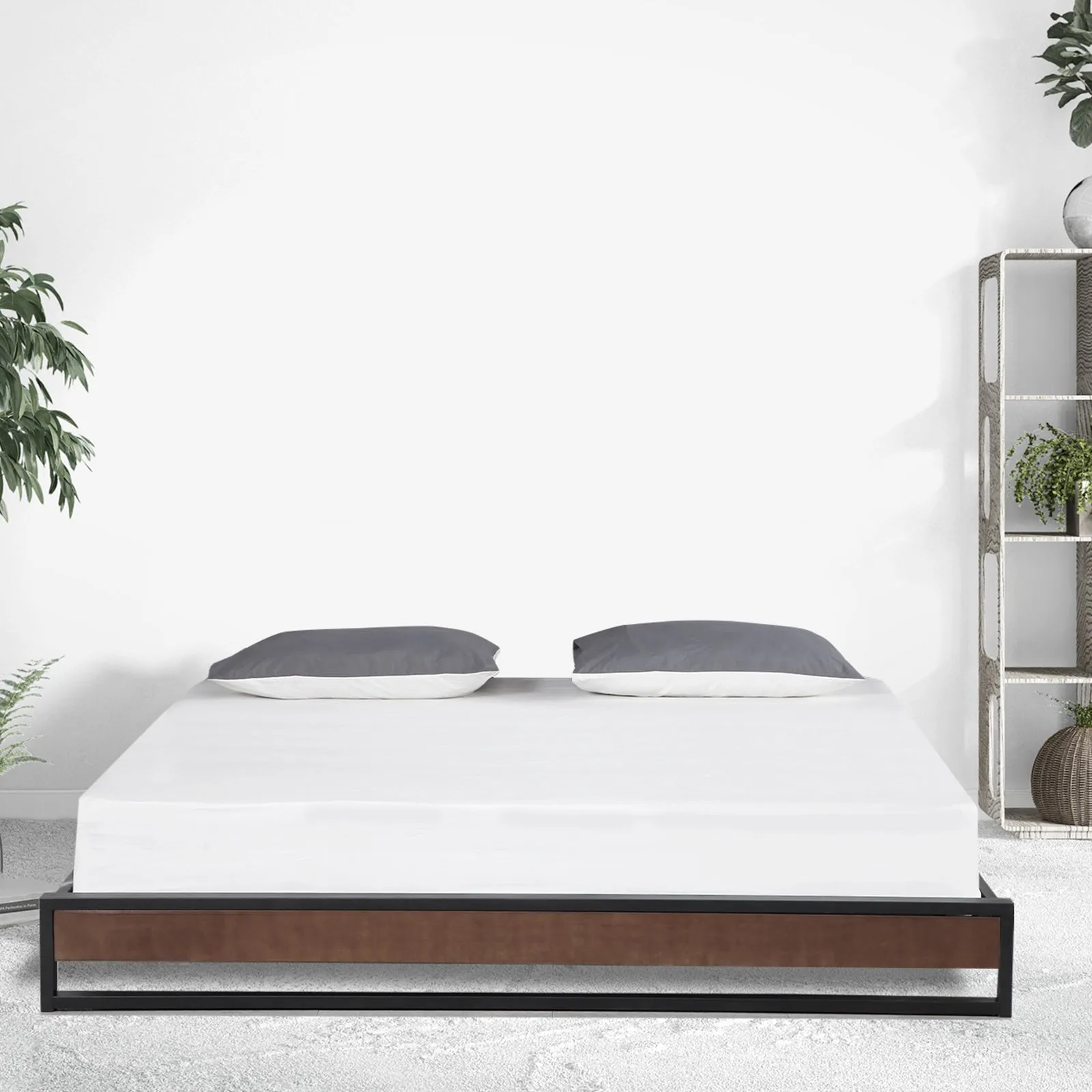 Sorrento Metal and Wood bed base - Single