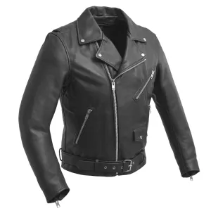 The Fillmore Mens Leather Motorcycle Jacket