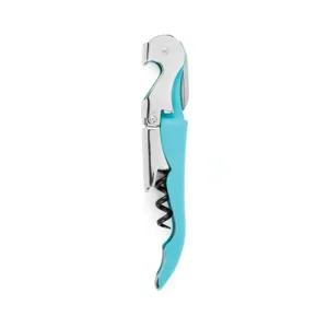 Truetap™ Soft Touch Blue Double Hinged Corkscrew by True