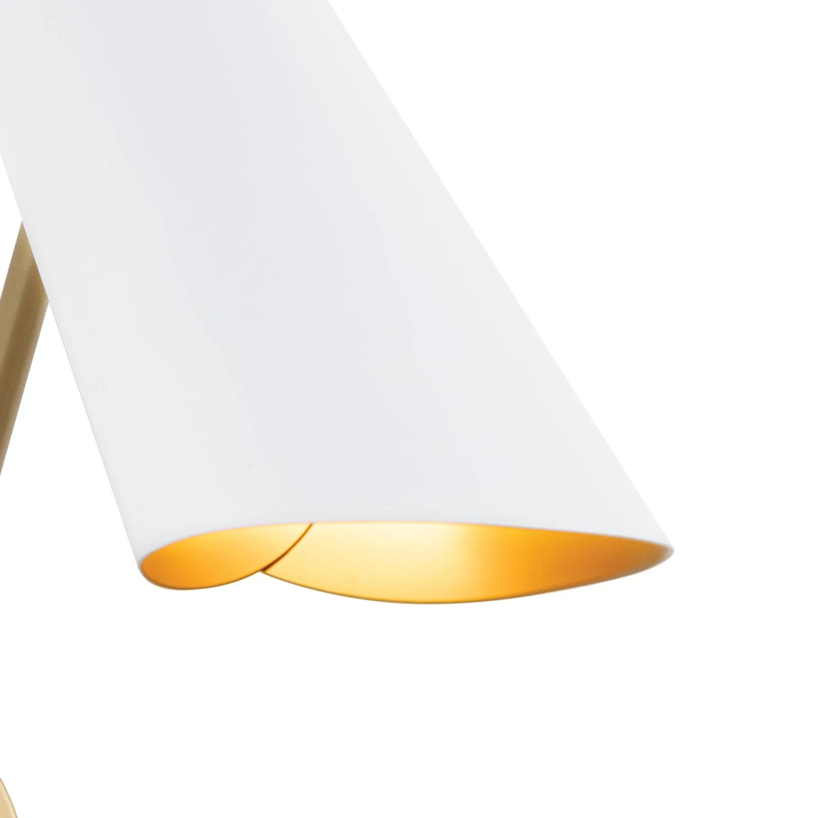 Vest Single Arm Sconce (White and Natural Brass)